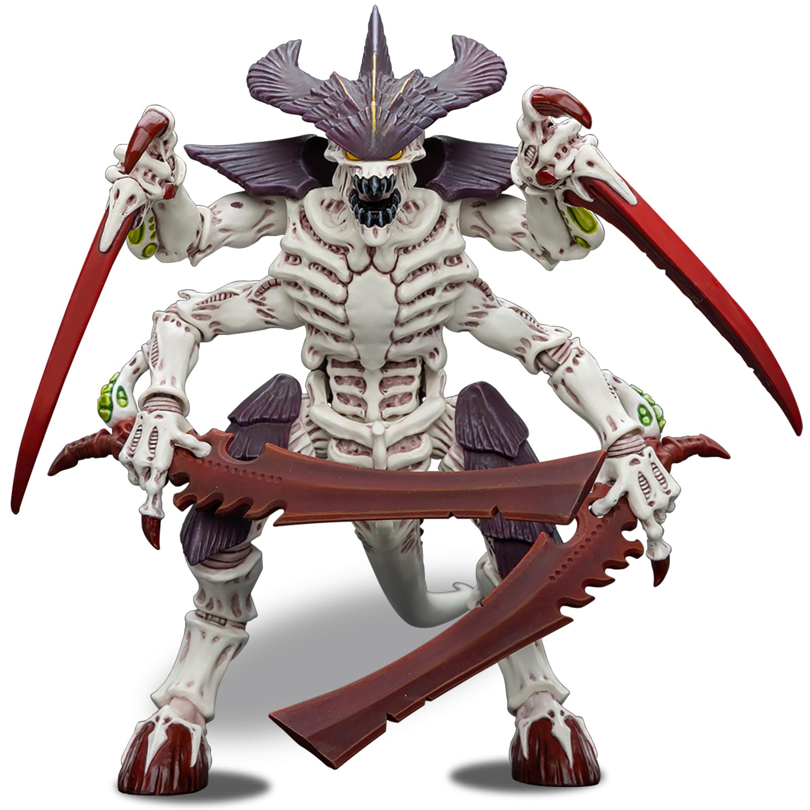 Joytoy Warhammer 40K 1/18 Action Figures, Tyranids Hive Fleet Leviathan Tyranid Warrior With Boneswords Perfect For Collectors &