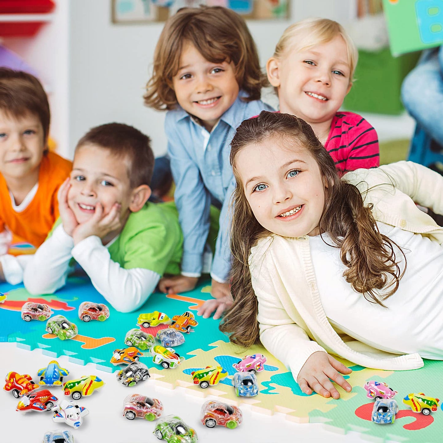 Vileafy 50 Pull Back Cars and Planes Bulk Set- Treasure Box Toys for Classroom, Party Favors for Kids 3-5,Carnival Prizes and Go