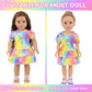 K.T. Fancy 18 Inch Doll Clothes and Accessories - Dress Makeup Set -Included Skirt  Backpack  Headband  Cosmetic Brush  Mini Phone  Mini Comb  Stickers & Shoes