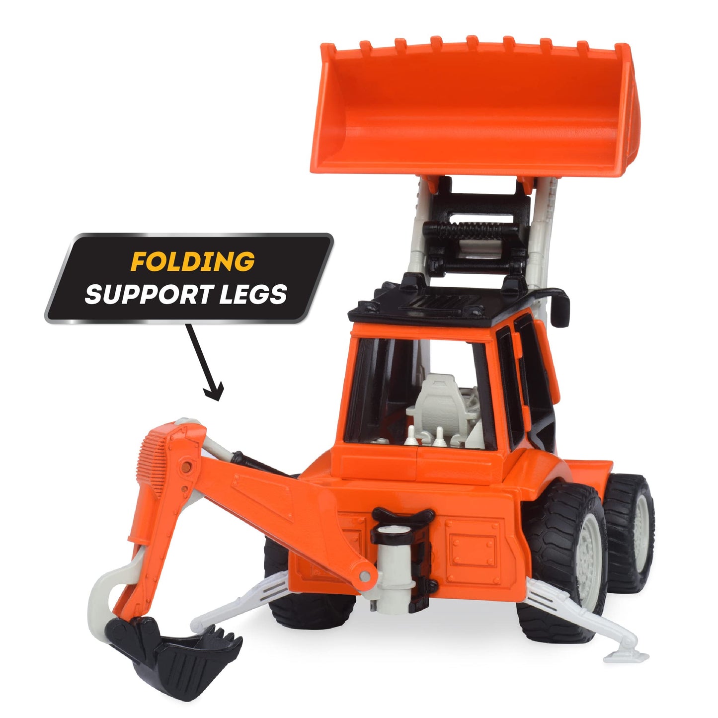 Driven By Battat 7-Inch Backhoe Loader Toy With Lights & Sounds, Movable Parts, Construction Vehicle For Boys & Girls, Durable D