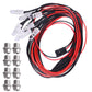 FriHobby 8 LEDs 5 mm LED Light Headlights Taillight Kit Accessories Compatible with Traxxas Arrma Redcat HSP Tamiya Axial SCX10