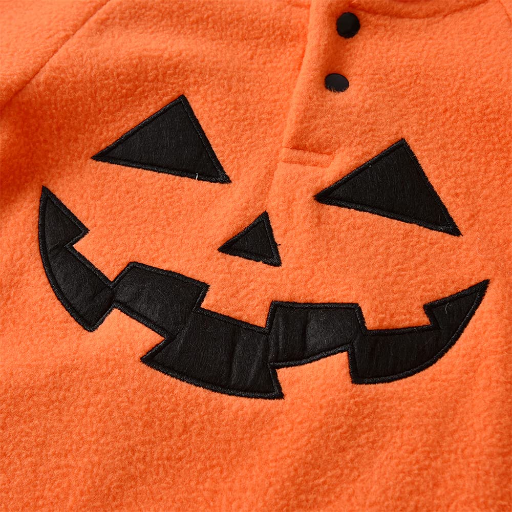 Acehcear Baby Pumpkin Costume Baby Halloween Costumes Kids Hooded Romper Orange Onesie Unisex 6-9 Months