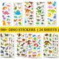 BEESTECH 24 Sheets Dinosaur Stickers 450+ for Kids Boys Girls Toddlers, Teacher Reward Stickers, Potty Chart Training, Dinosaur 