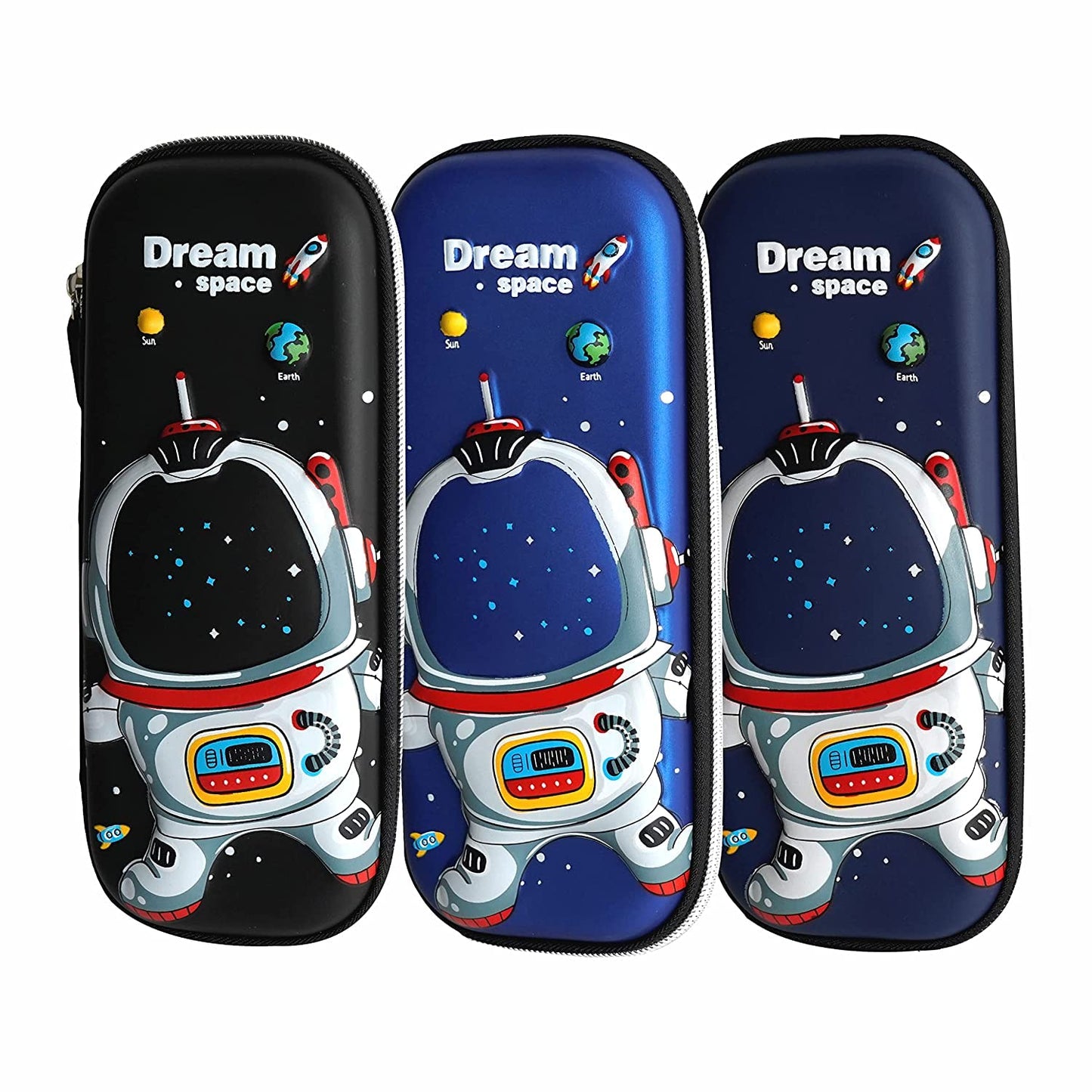 Crackles 3D Eva Space Pencil Case For Kids, Pencil Pouch For Kids, Designer Pencil Pouch For Kids  Pack Of 1(Random Color)