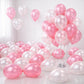 50 Pcs Pink White Metallic Chrome Balloons for Birthday Decoration Items Anniversary Baby Shower Kids Year With Latex Transparen