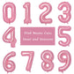 Vonokee 40 Inch Pink Giant Number Balloons 1, Jumbo Digital Foil Mylar Balloon For Birthday Party Wedding Anniversary Celebratio