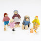 Onest 15 Pieces Wooden Dollhouse Family Set Mini People Figures Sets Dollhouse Dolls Wooden Doll Family Pretend Play Figures Accessories For Pretend Doll House Toy