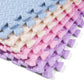 Tamiplay 16Pcs Foam ,Eva Soft Interlocking Floor Mats, Solid Colored Foam Puzzled Baby Play Mat Exercise Mats With Storage Bag(Beige/Pink/Purple/Gray Blue)