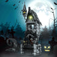Pleysyncz Halloween Haunted Mansion House Building Kit, Before Christmas Building Blocks Set With Glowing Lighting, For Fans And