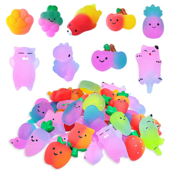 20 Pack Random Delivery Gradient Color Series Mochi Squishy,Kids Birthday Gift,Party Favors,Classroom Prizes,Goody Bag Stuffers