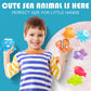 Bath Toys For Kids Ages 1-3, No Hole Ocean Sea Animal Pool Toys, Baby Toddler Bathtub Floating Toy Water Party Decoration Gifts