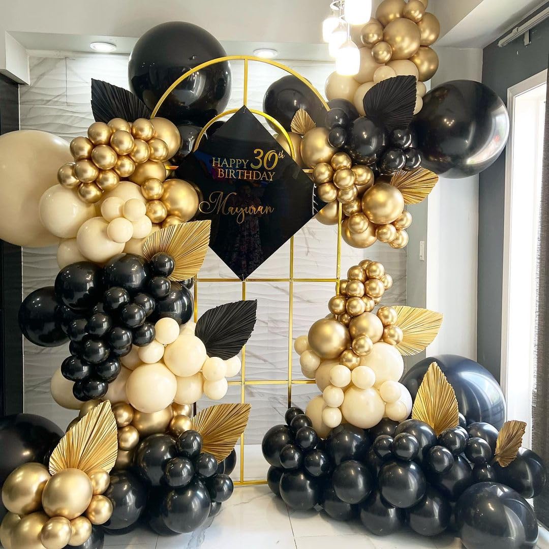 Black Balloons 12 Inch, 100 Pack Black Latex Balloons Helium Quality For Birthday Halloween Graduation Baby Shower Father'S Day