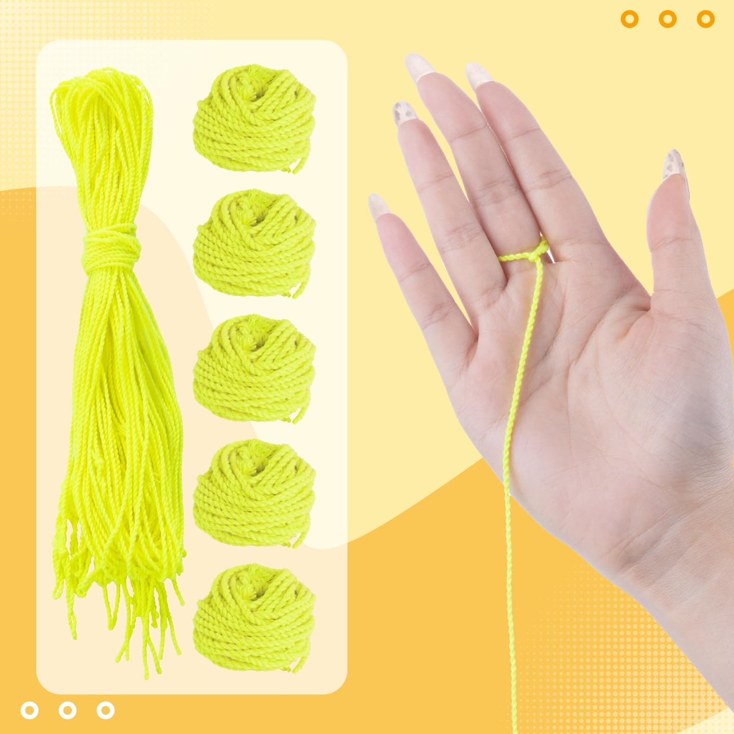 Magicyoyo 100% Polyester Professional Yoyo Strings For Responsive And Non Responsive Yoyos - Pack Of 25 Color Yellow