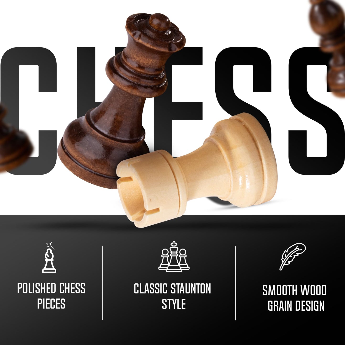 Chess Set Magnetic - enhanced Wooden Board Game with a Portable Wood Case and SeStorage for Pieces  Set for Kids and mature-themeds (Sapele Wood) - Chess protective coveringy