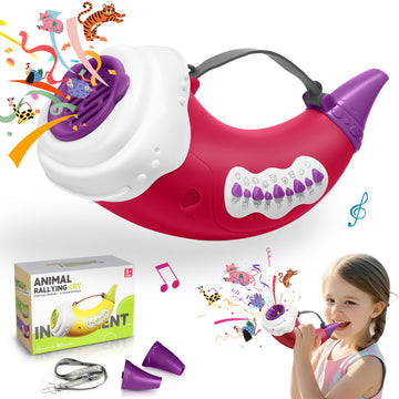 Yaozyety Animal Caller Toys For Kids 3-8, Hunting Toy With 2 Mode 30 Sounds, 5 Levels Lights, Outdoor Discovery Play With 8'' Ho