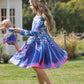 Bow Dream Cute Girl Dress And Matching American Girl Doll Clothes Accessories For Girls Dresses Size 140 Deep Blue