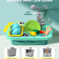Geyiie Mini Toddler Sink Toy, Play Sink with Running Water, Automatic Water Cycle System and 13Pcs Rich Kitchen Accessories, Kid
