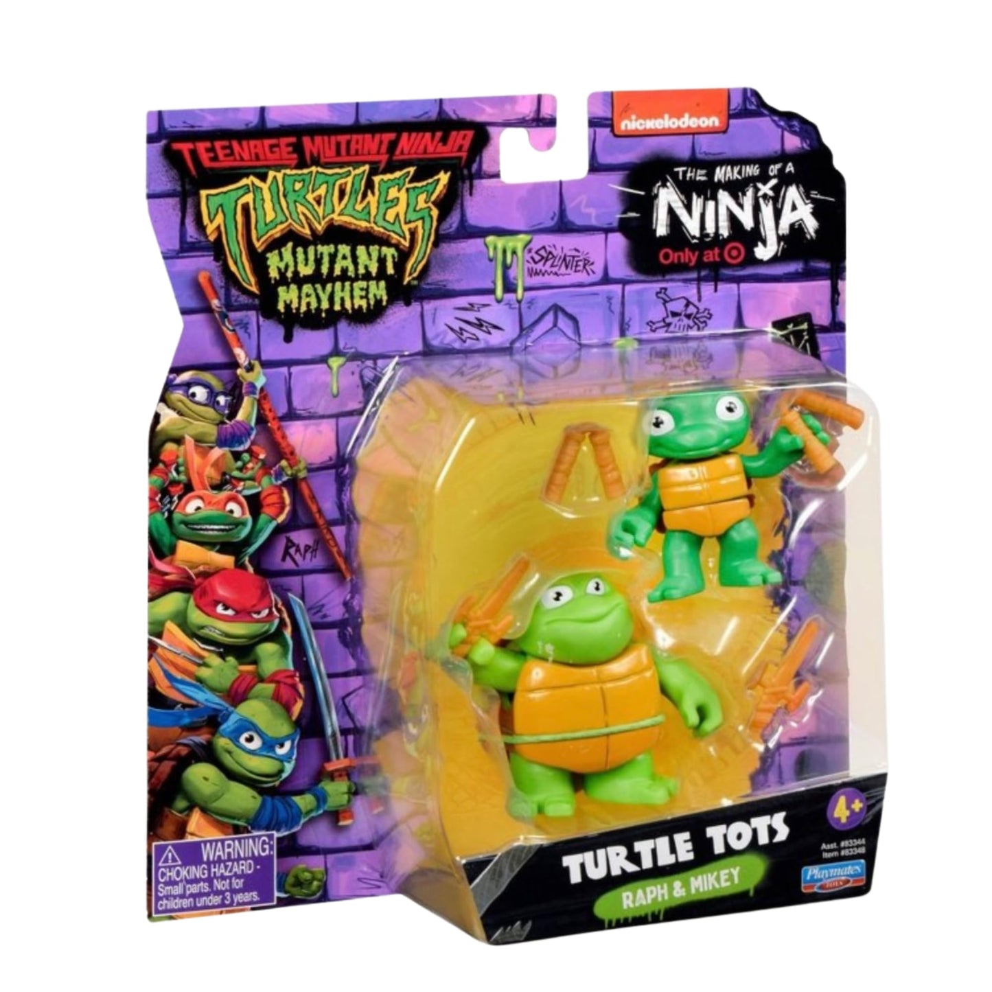 Ninja Turtles Mutant Mayhem Action Figures (Turtle Tots - Raph & Mikey)