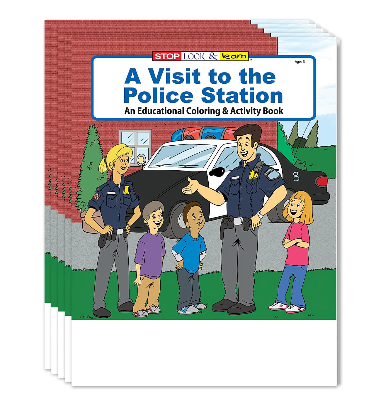 ZOCO - Police Coloring Books for Kids (50 Bulk Pack, Without Crayons) - Games, Puzzles, Activities - Officer Handouts for Kids