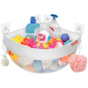 Uneede 4.32 Gallons Corner Mounted Bath Toy Storage Holder,Bathtub Toy Storage Organizer,Mesh Shower Caddy For Bathtub Toy Organ