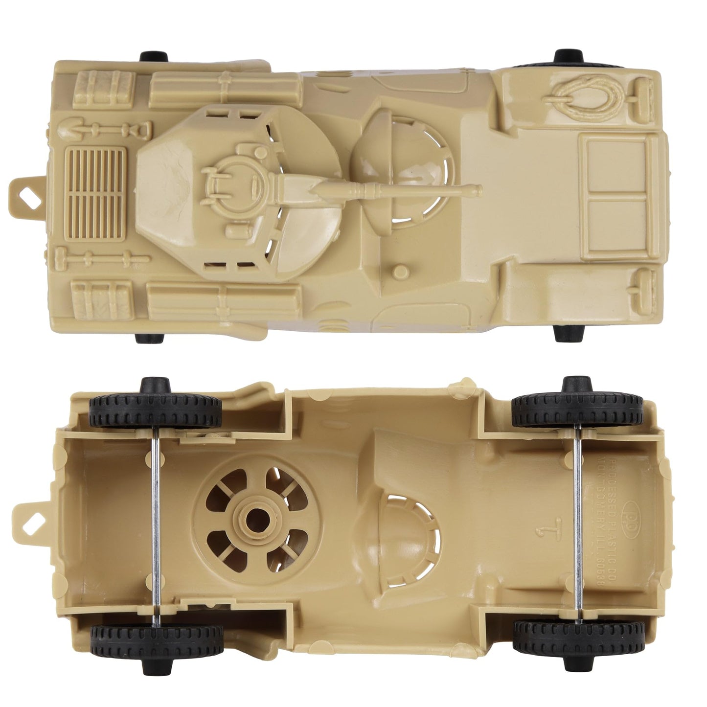 TimMee RECON PATROL Armored Cars - Tan Plastic Army Men Scout Vehicles