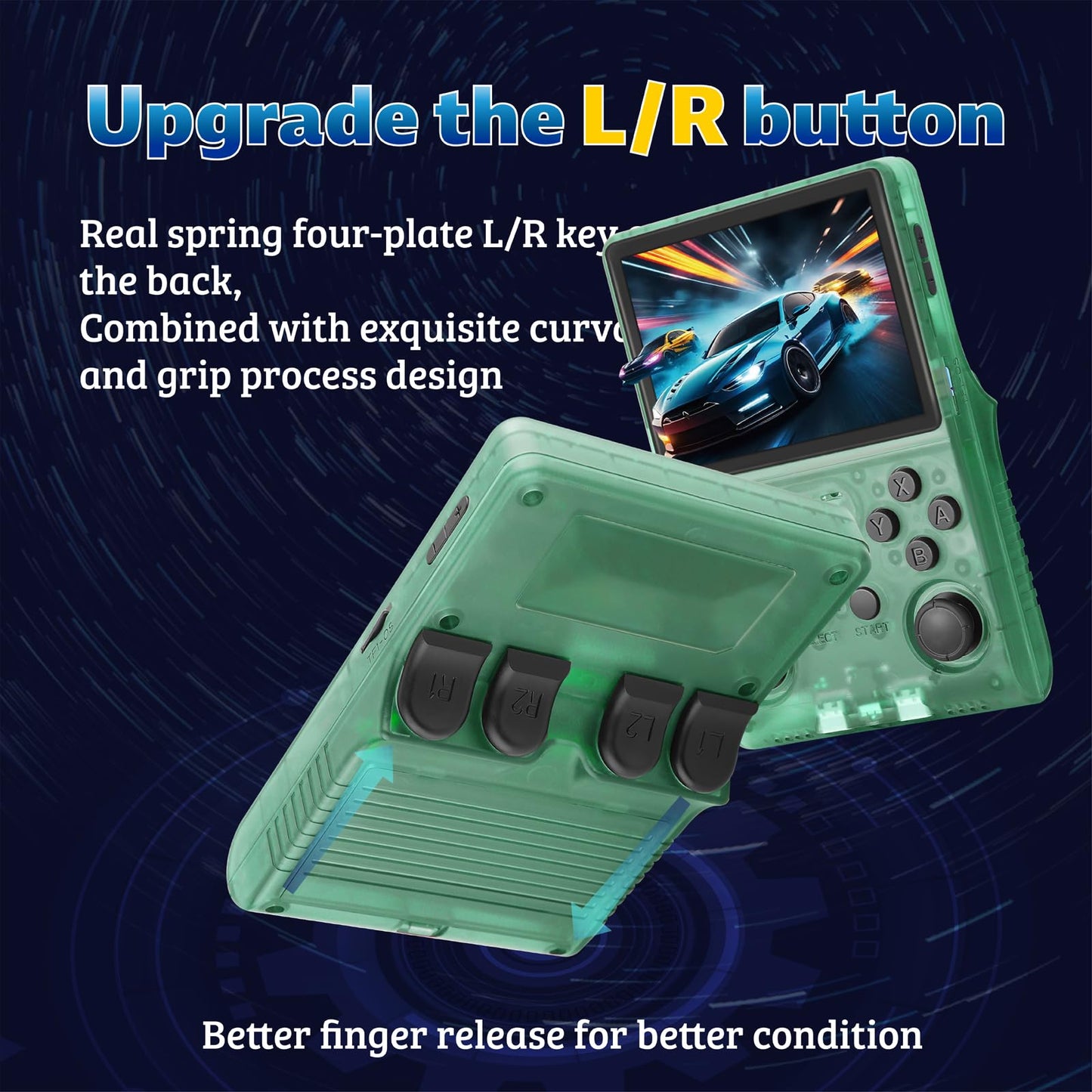 R40S Retro Game Console - 3.5 Inch Ips Screen, 256G Extra Large Memory, Portable Pocket Video Player, Linux System, Travel Essen