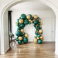 Green And Gold Balloons, 12 Inch Dark Emerald Green Sage Green Metallic Gold Balloon Green Gold Confetti Balloons For Birthday W
