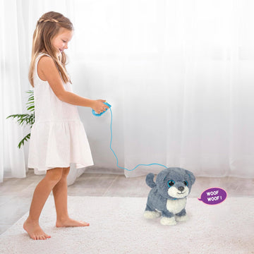 YH YUHUNG Remote Control Walking and Barking Dog Toy, 8 Inch, Blue, Model No. 003, Polyester, Perfect for Kids and Electronic Pets