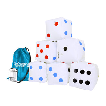 Gosports 6 Pack Giant Inflatable Dice 6 Pack With Tote Bag - 6 Inch Size