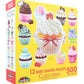 Lafayette Puzzle Factory Cupcakes 12 Mini Shaped Puzzles Total Of 500 Pieces By Lafayette Puzzle Company, Multi-Colored,0079Zzc