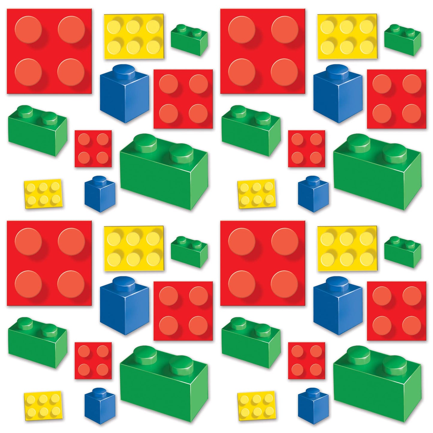 Beistle 40 Piece Building Blocks Cutouts, 4-11.25, Multicolor