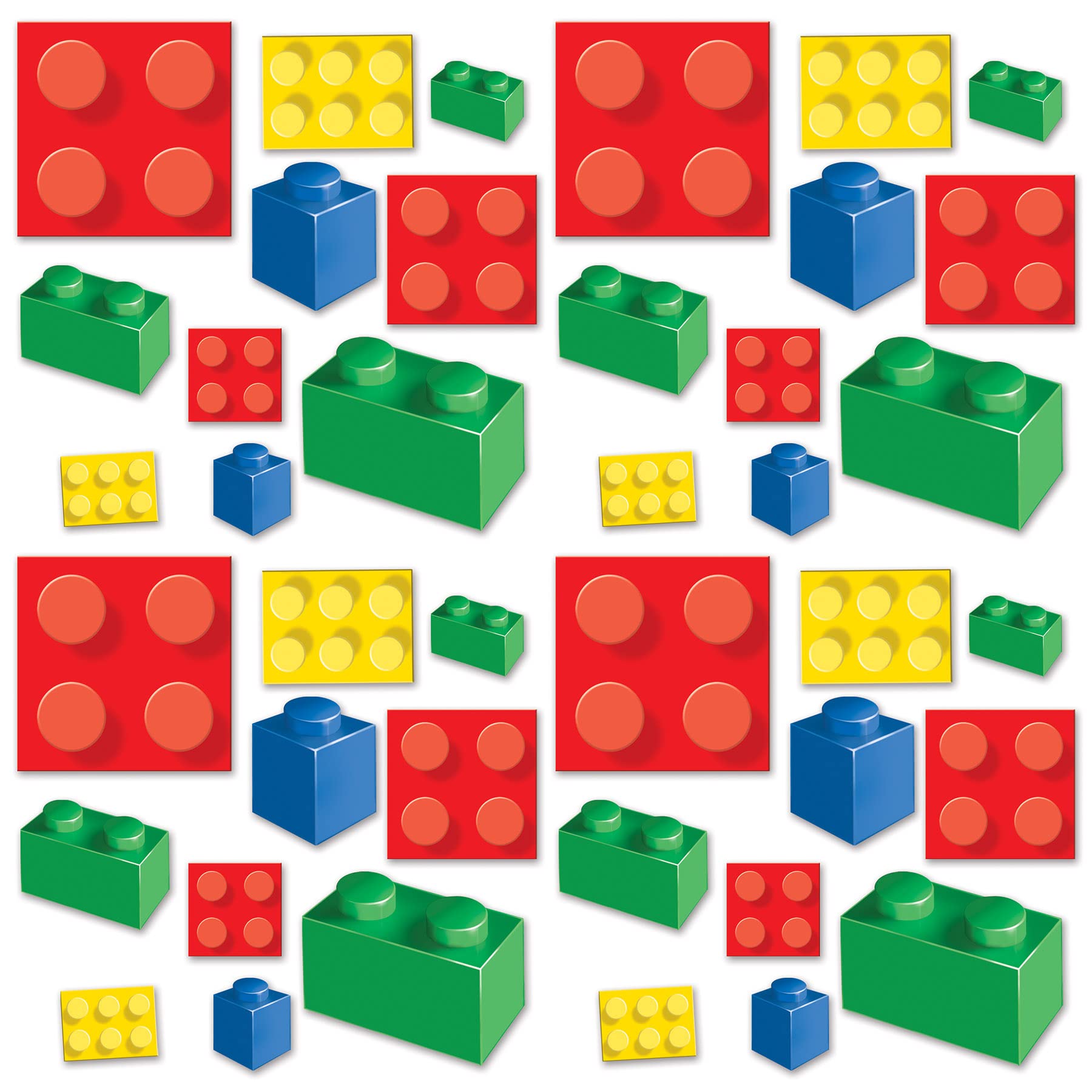 Beistle 40 Piece Building Blocks Cutouts, 4-11.25, Multicolor