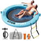UTOBSPORT Inflatable Water Hammock Sunchill Float Ring Floating Dock 10x10 FT Water Floating Island Raft for Lake Boat Pool Ocea