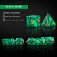 UDIXI Malachite Stone Dice Set D&D 7PCS Gemstone Dice Polyhedral DND Dice with Gift Case for Dungeons and Dragons Role Playing G