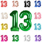 13 Balloon Number, Green Number 13Th 31Th Birthday Balloons 40 Inch, 13 Or 31 Years Old Green Birthday Decorations For Boys Girl