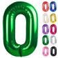 Green Number 0 Balloon 40 Inch, 0 Balloon Numberfor 10Th 20Th 30Th 40Th 50Th 60Th Birthday Decorations, Green Party Supplies For
