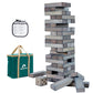 Apudarmis Giant Tumble Tower (Stack From 2Ft To Over 4.2Ft), 54 Pcs Pine Wooden Stacking Timber Game With 1 Dice Set - Classic Block Giant Outdoor Game For Teens Adults Family (Gray)