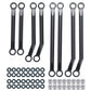 RCLIONS Higher Extra Clearance Links Set Linkage for TRX4M Upgrades 1/18th RC Crawler Car Parts (Black)
