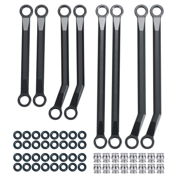 RCLIONS Higher Extra Clearance Links Set Linkage for TRX4M Upgrades 1/18th RC Crawler Car Parts (Black)