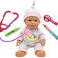 10  Baby Doll Doctor Set for Kids- Toy Nurse Kit for Toddler, Little Girl - Playset Pack with Checkup Accessories & Newborn Doll