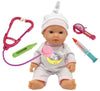 10  Baby Doll Doctor Set for Kids- Toy Nurse Kit for Toddler, Little Girl - Playset Pack with Checkup Accessories & Newborn Doll