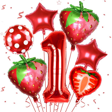 Berry First Birthday Party Supplies,Berry First Birthday Balloon For Strawberry 1St Birthday Decorations Strawberry Foil Balloons Birthday Party Decorations For Girls