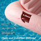 HeySplash Inflatable Pool Float Lounge, Large Pink Leaf, PVC, with Cup Holder & Pillow, Model P723314223292