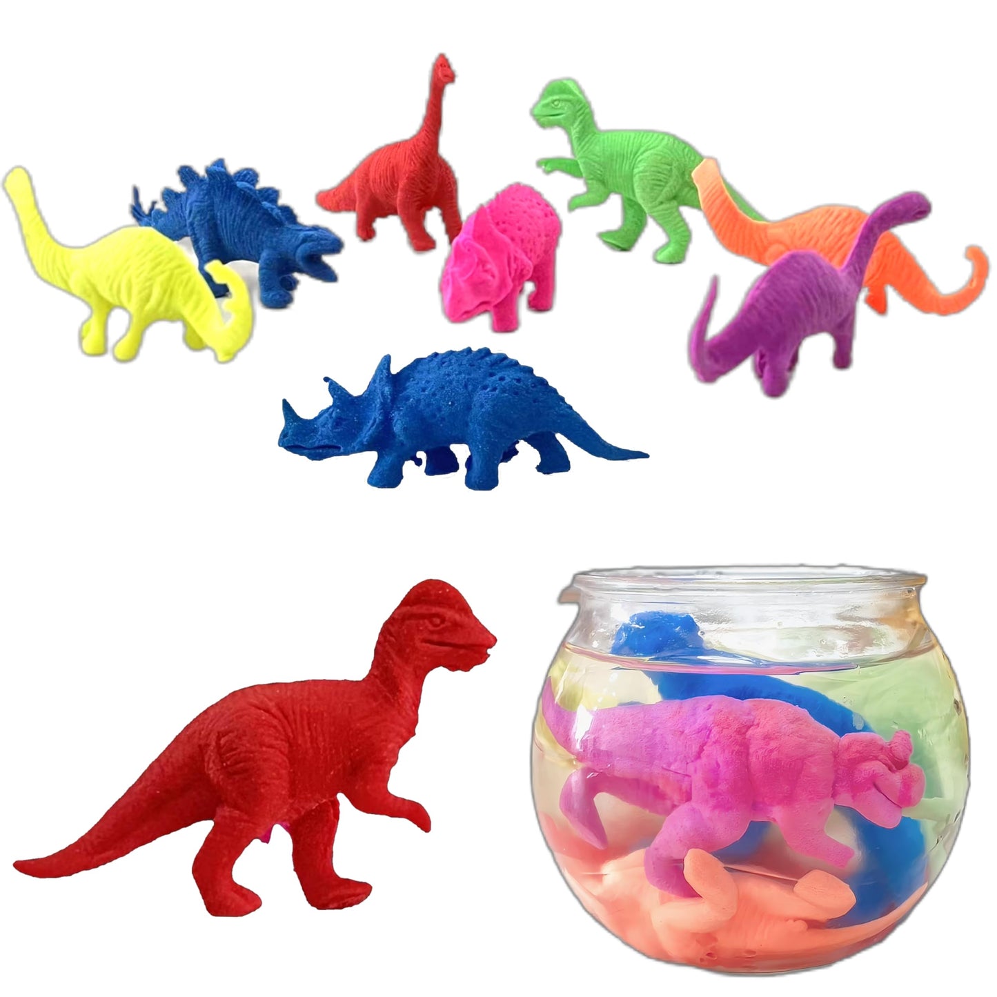 LilyBeauty Water Growing Dinosaurs - 50 Pack  Individually Wrapped Favors  Expandable Animals Toy - Party Supplie