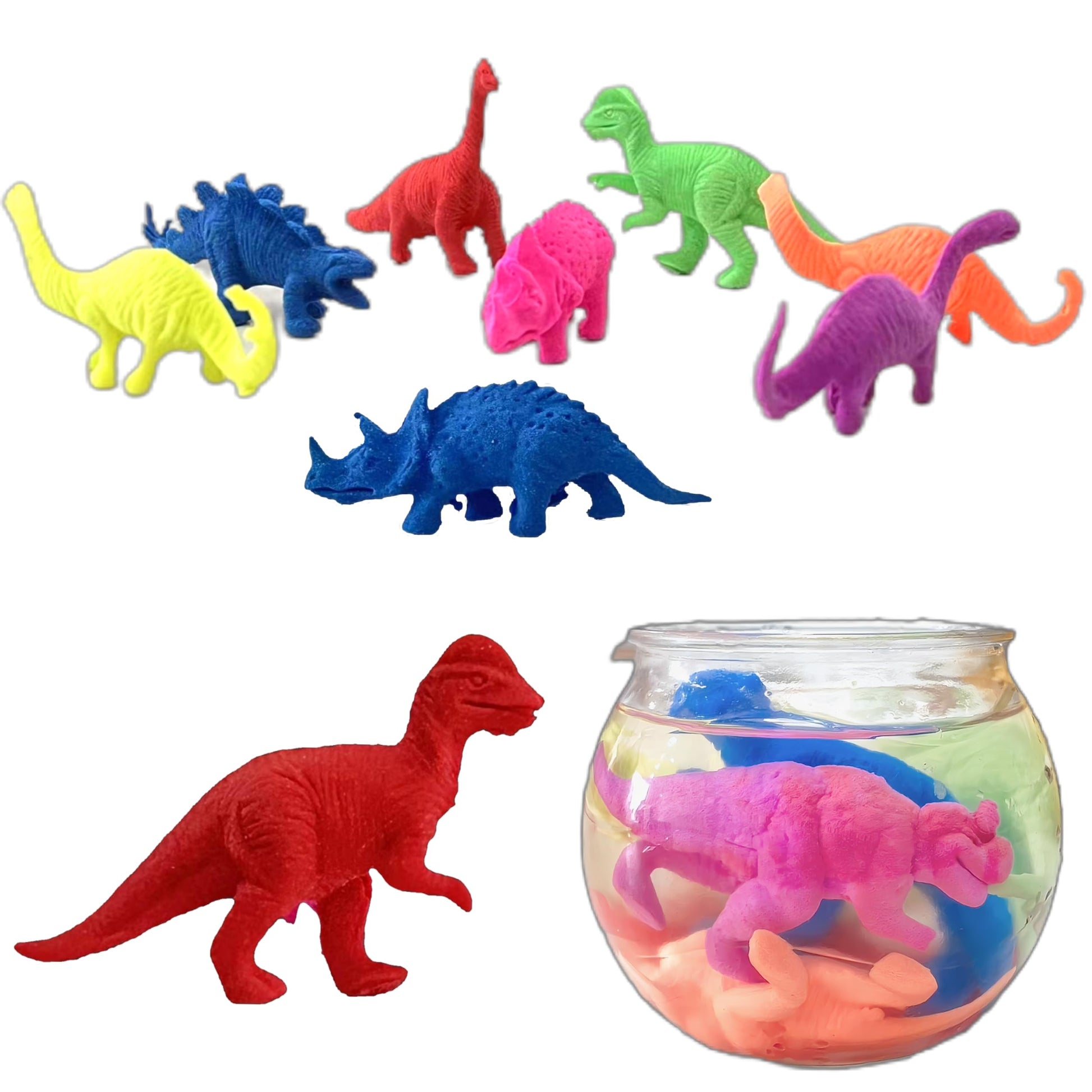 LilyBeauty Water Growing Dinosaurs - 50 Pack  Individually Wrapped Favors  Expandable Animals Toy - Party Supplie