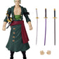 Bandai America Anime Heroes One Piece Roronoa Zoro Action Figure - Plastic, Zoro Color, Model 36932
