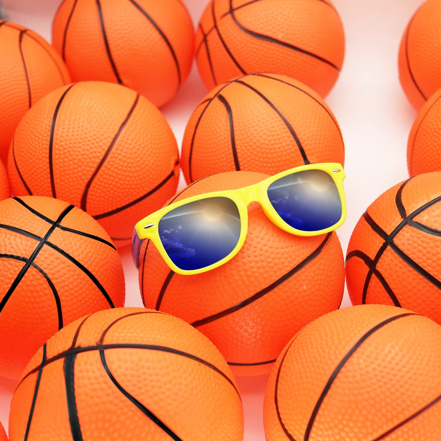 30Pcs 7'' Inch Mini Basketball Balls Bulk Small Basketball Set With Pump, Pvc Small Basketball For Over The Door Basketball Hoop
