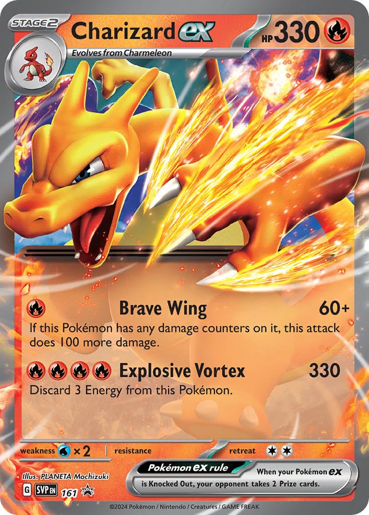 Pokemon - Charizard ex 161 - Scarlet Violet Black Star Promo - Foil Single Card