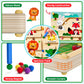 Rifamee 2 In 1 Magnetic Color And Number Maze Magnet Alphabet Counting Zoo Double Sided Board Wood Puzzle Fine Motor Skills Mont