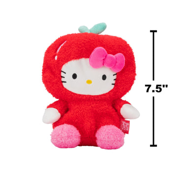BumBumz 7.5-inch Hello Kitty Apple Plush Toy - Collectible Sanrio RBBZ01564, Soft Polyester